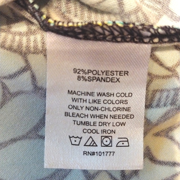 Lola by AFG Skirt with Adjustable Pull String Waist, XS, Green/Yellow/Black - Picture 5 of 7